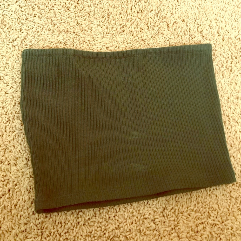 Urban Outfitters Dark Green Tube Top